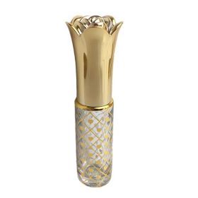 7ML Golden Heart Roller Bottle Glass Essential Oil Bottle Perfume Dispenser Small Empty Bottle Rose Portable Small Sample Bottle