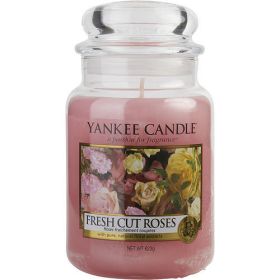 YANKEE CANDLE by Yankee Candle FRESH CUT ROSES SCENTED LARGE JAR 22 OZ