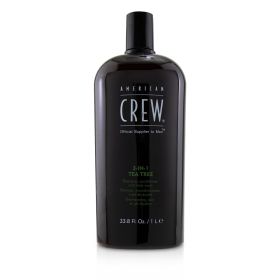 AMERICAN CREW - Men 3-IN-1 Tea Tree Shampoo, Conditioner and Body Wash 1000ml/33.8oz