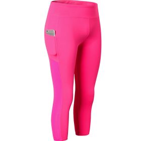 Women High Waist Yoga Leggings Gym Pants (Color: Rose, size: M)