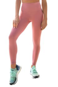 AQUILLA WOMEN'S HIGH WAIST BUTT LIFTING LEGGINGS (Color: Coral, size: M)