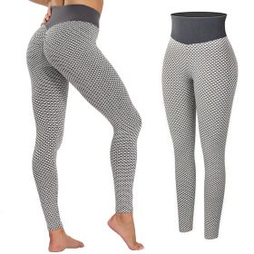 TIK Tok Leggings Women Butt Lifting Workout Tights Plus Size Sports High Waist Yoga Pants Light Grey (size: 3XL)