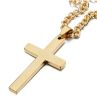 Fashion Cross Necklace Women Men Stainless Steel Christian Charm Necklace Boys Girls Punk Hip Hop Friendship Jewelry Gifts