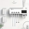 1pc Smart Toothbrush Sanitizer, Free Punching Wall Mounted Toothbrush Holder, Automatic Squeeze Toothpaste Device