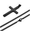 Fashion Cross Necklace Women Men Stainless Steel Christian Charm Necklace Boys Girls Punk Hip Hop Friendship Jewelry Gifts