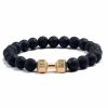 Natural Volcanic Stone Beads Bracelets Black Lava Men Women Bracelet Aromatherapy Essential Oil Diffuser Bangle