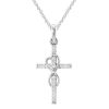 Classic Women Crystal Cross Necklace For Women fASHION Heart Infinity Pendant Necklace Religious Jewelry Christian Baptism Gift