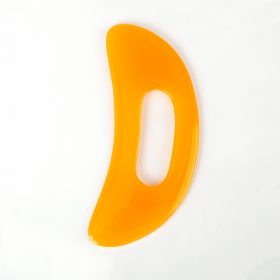 Resin Scraping Board Large Machete Full Body Massage Lazy Crescent Amber (Color: orange)